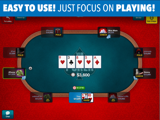 VIP Poker HD - Texas Holdem iPad app afbeelding 1
