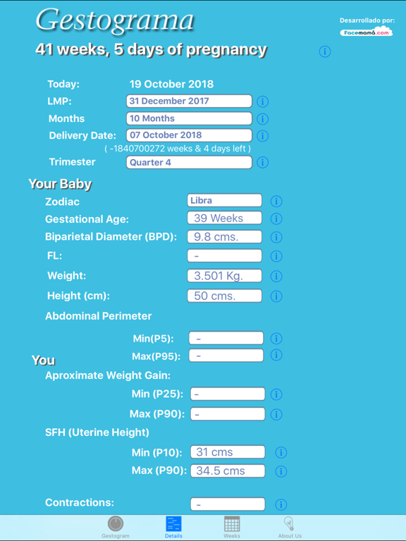 Screenshot #3 for Pregnancy Gestogram