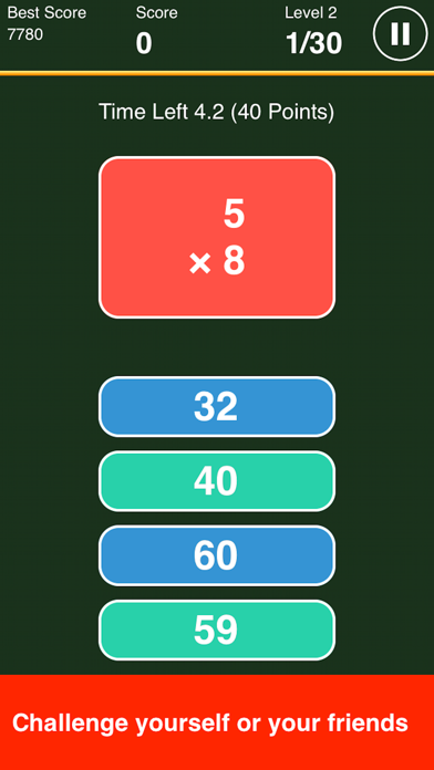 Screenshot #1 pour Hero of Times Tables