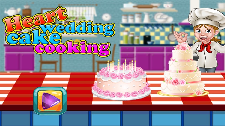 Heart Wedding Cake Cooking