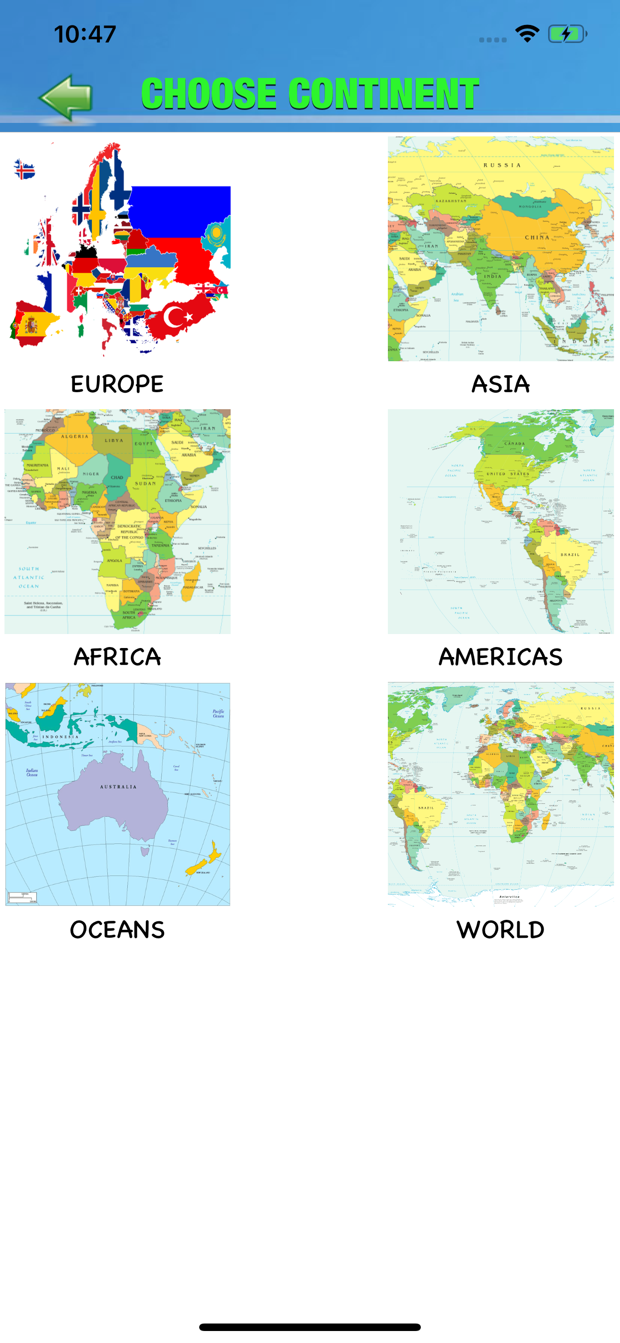 New Country Map Quiz