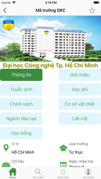 WEDU.vn Tìm ĐH - CĐ Ngành Nghề screenshot 4