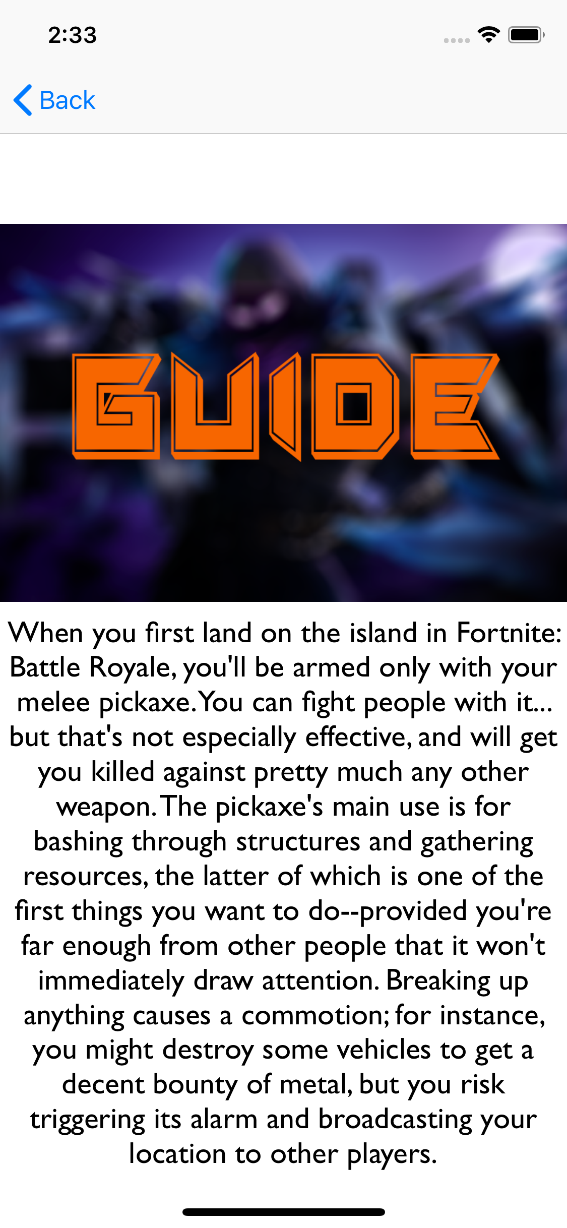 Quiz & Guide For Fortnite