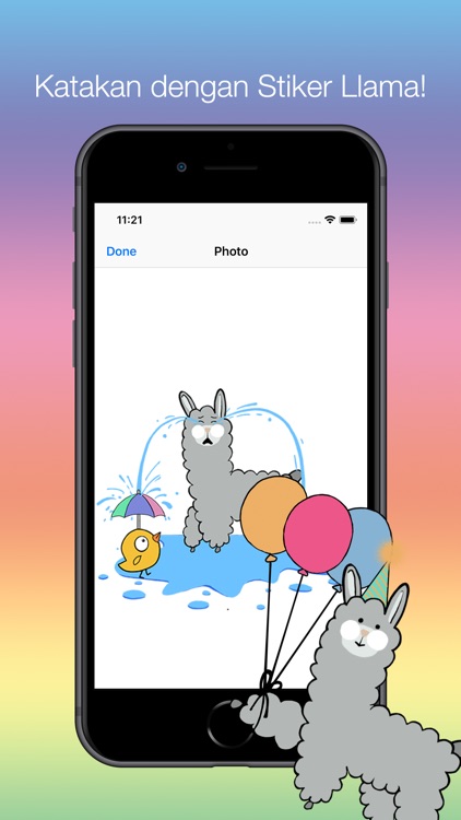 Stiker Llama Lucu