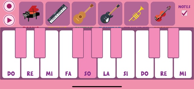 Pink online piano app