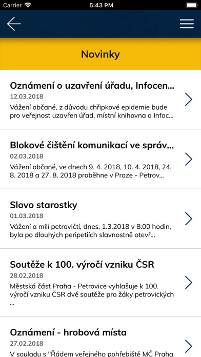 Moje Petrovice screenshot 2