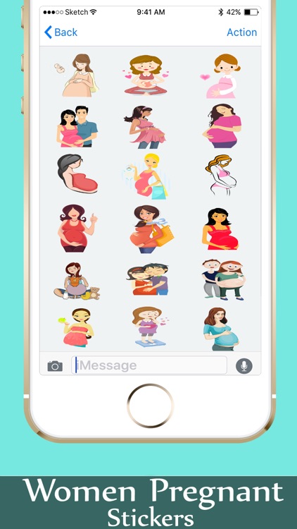 Women Pregnancy Stickers