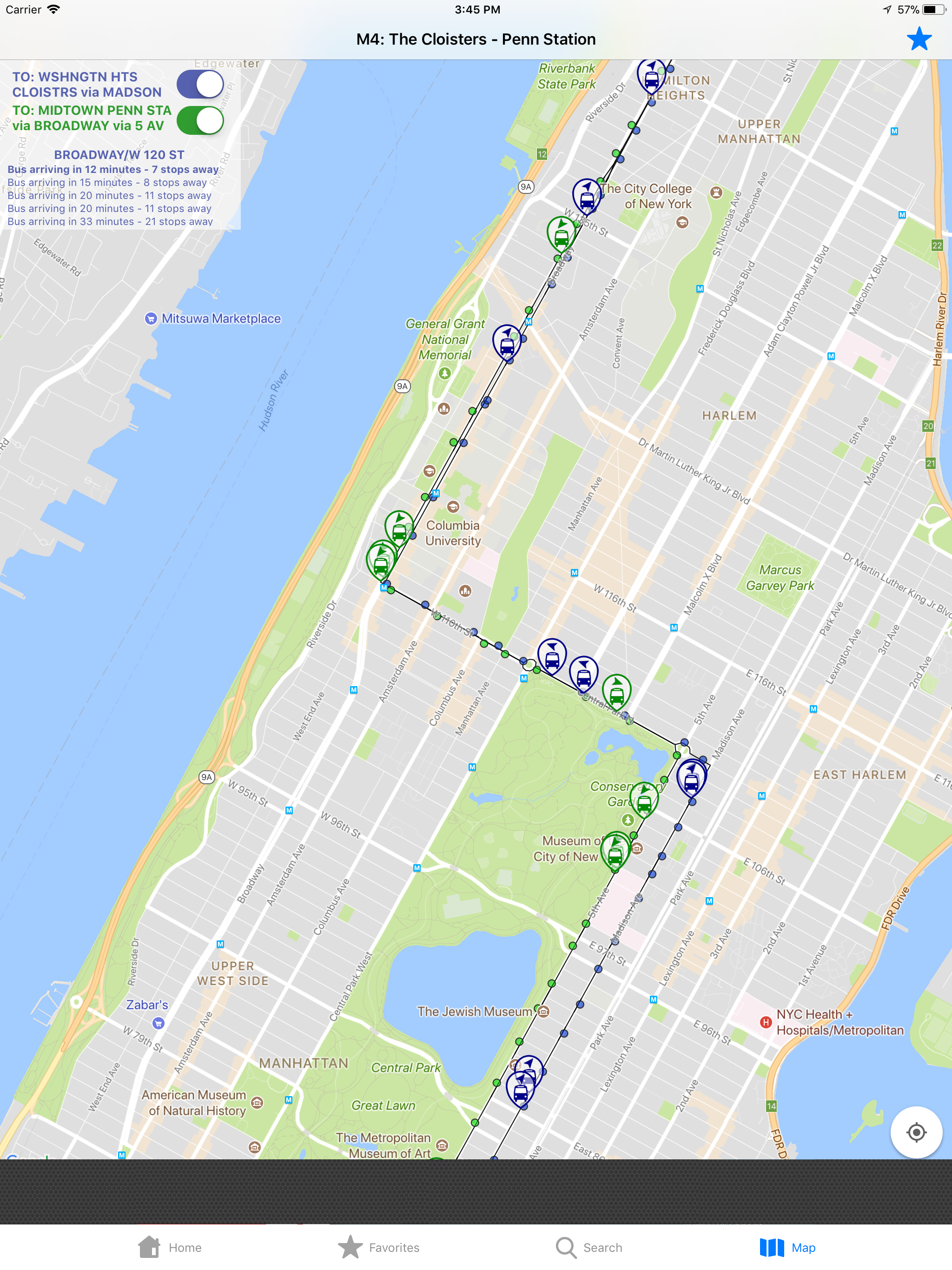 NYC Bus Tracker & Map screenshot 8
