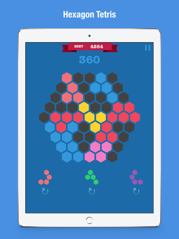 Hexagon Match Geometry Puzzle iPad screenshot 2 - Games app