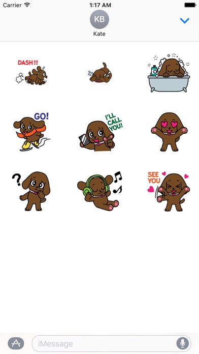 Animated Lovely Dog Sticker screenshot 2