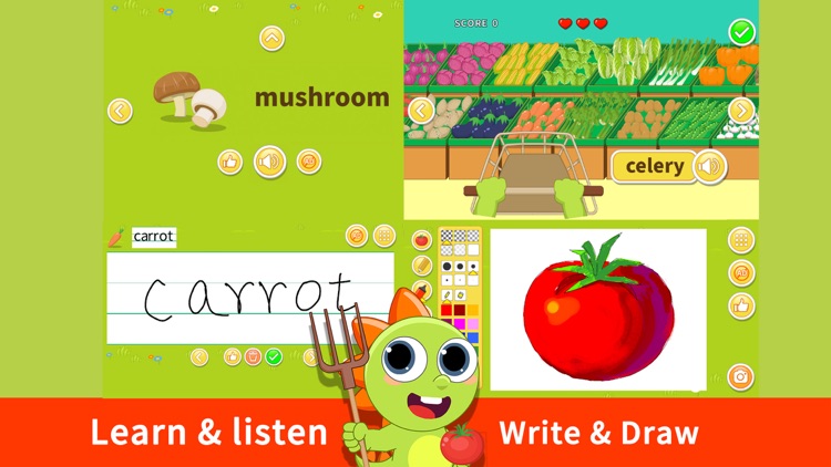 Draw And Learn Vegetables