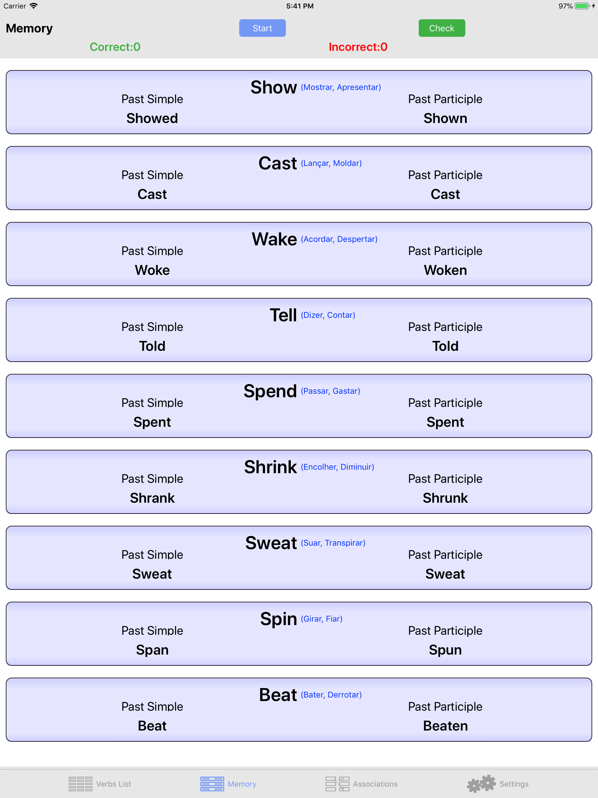 Verbos Irregulares do Inglês + screenshot 6