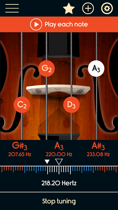 Screenshot #3 pour Violoncello Tuner