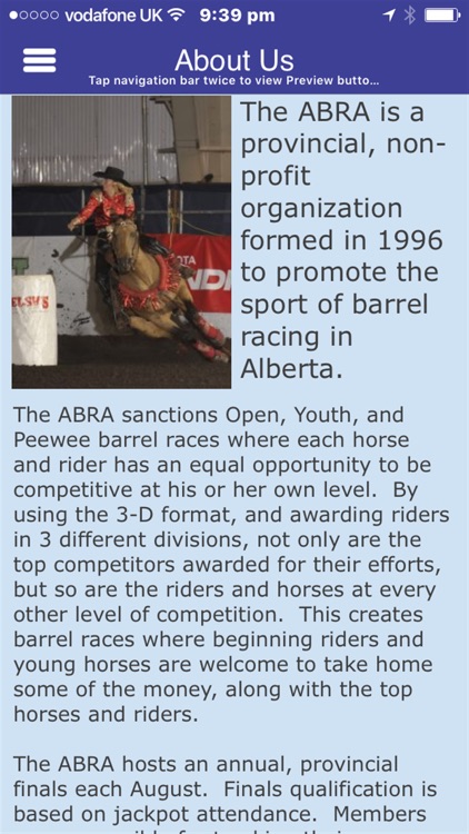 Alberta Barrel Racing Association.