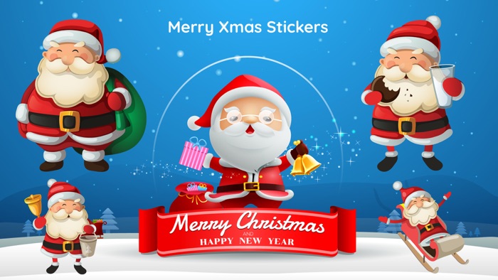 100 Merry Christmas Stickers