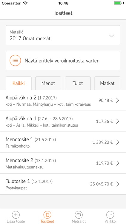 OP Metsän veromuistio