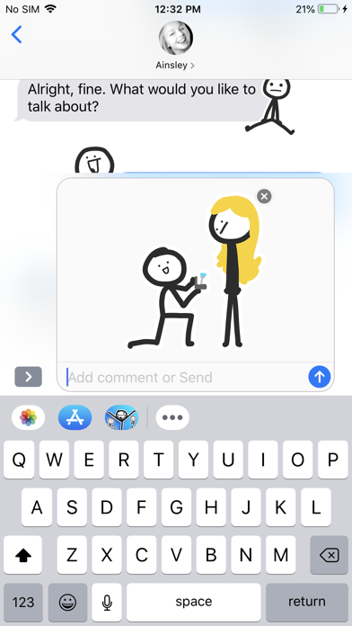 Stick Man Stickers Packのおすすめ画像3