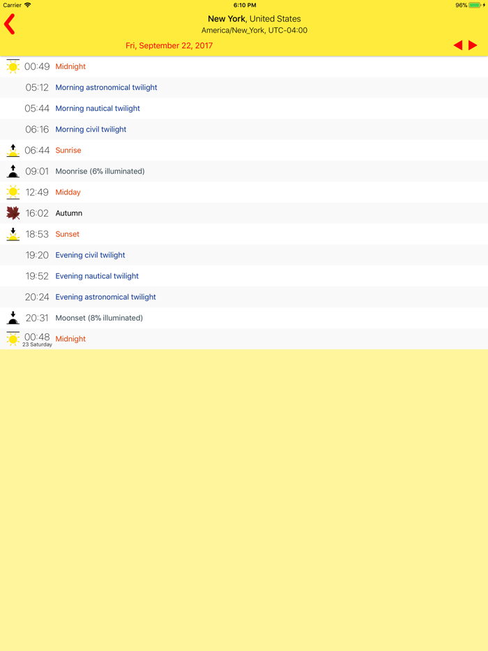 Sunrise-Sunset times