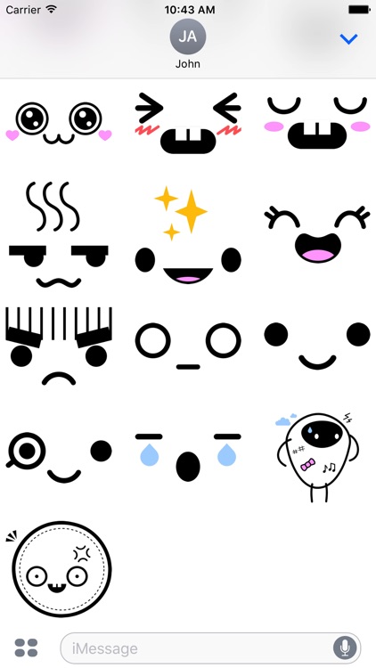 Cute Japan Smiley Faces Stickers