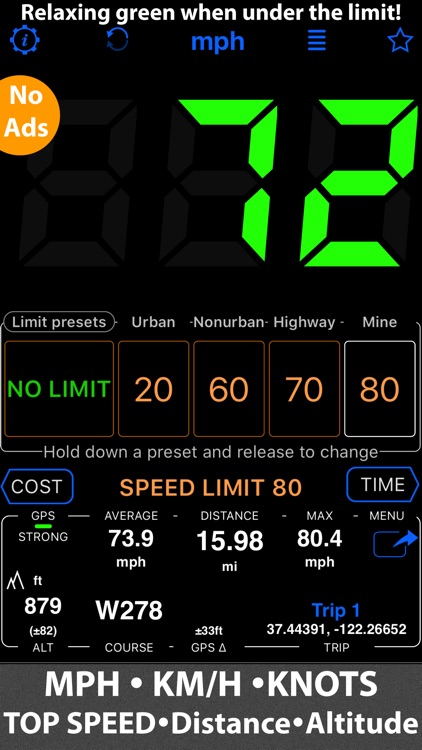 Speedometer 55 GPS Speed & HUD