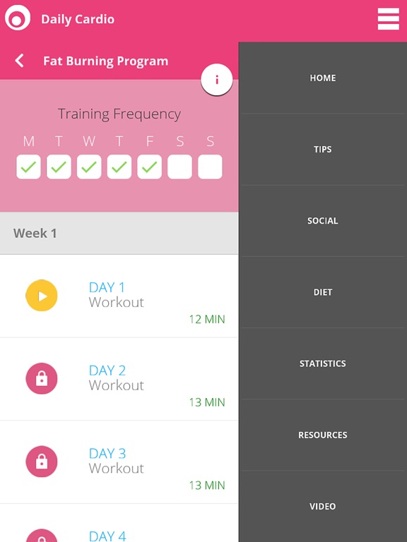 Daily Cardio Fitness Workouts iPad screenshot 4 - Health & Fitness app