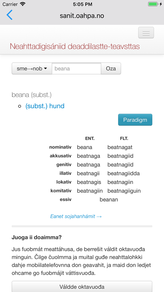 #4. Samisk ordbok (iOS) 由: John Anders Sikku