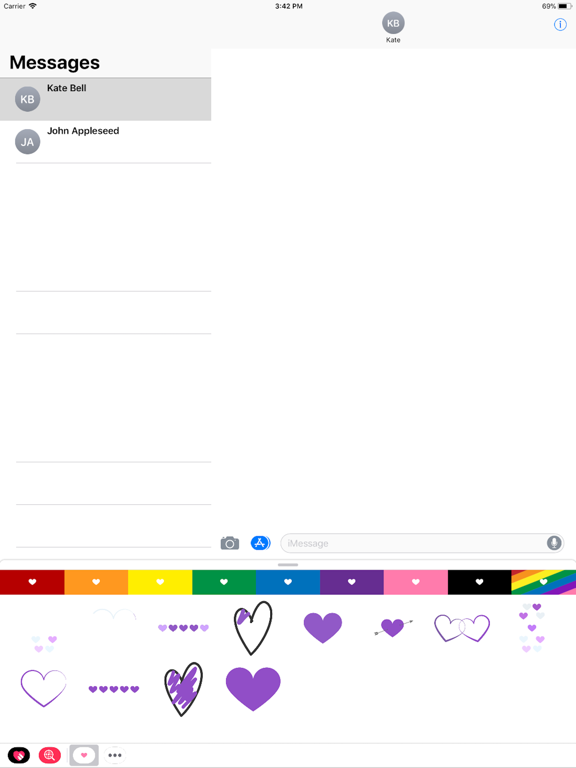 .hearts iPad screenshot 7 - Stickers app
