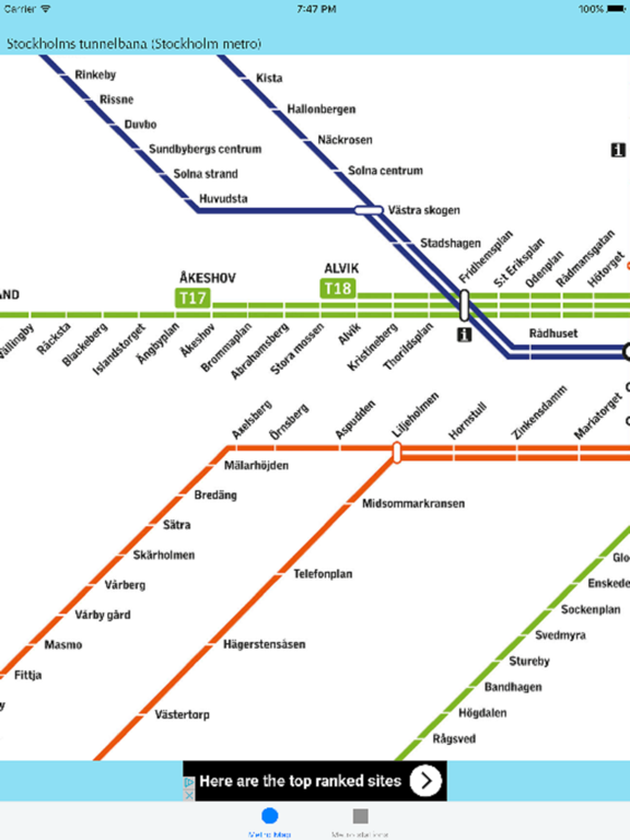 Stockholm Metro iPad screenshot 1