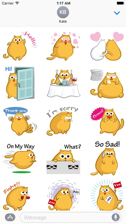 Funny Chubby Cat Sticker