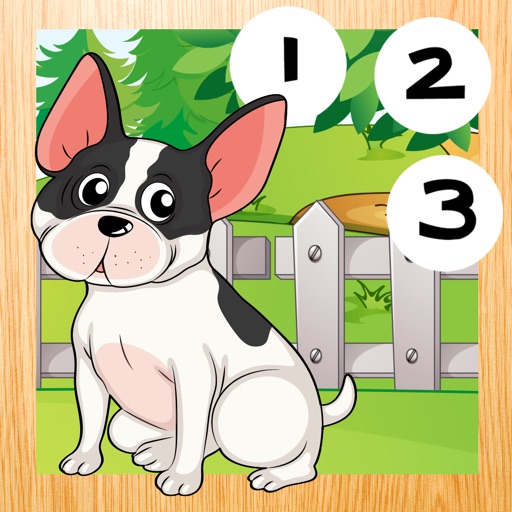 123 Babies & Kid-s Count-ing Number-s To Ten Game-s: Free Play-ing & Learn-ing. My Baby First Dog-s Icon