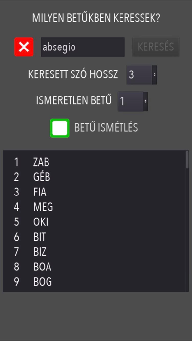 Szó kereső - Anagram screenshot