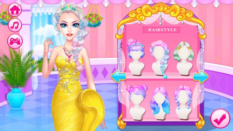 Princess party invitation - make-up game screenshot-3
