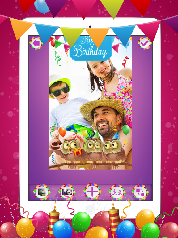 Birthday Photo Montage Frame iPad screenshot 5 - Lifestyle app