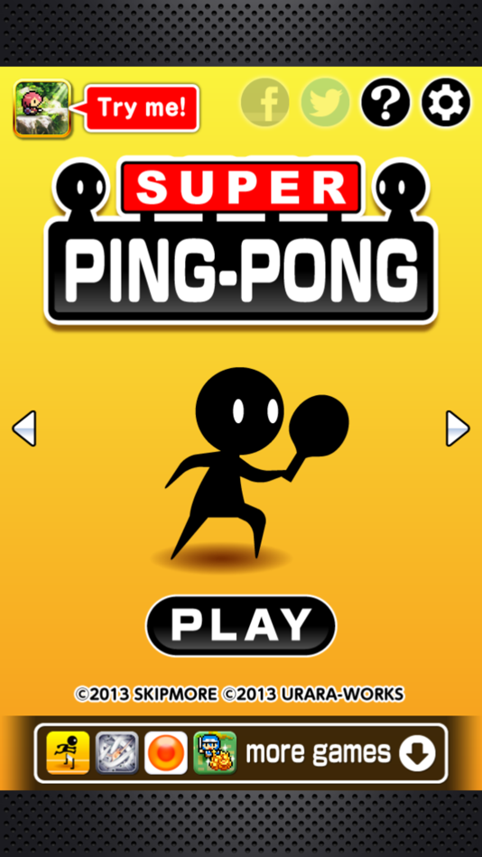 #5. SUPER PING-PONG (iOS) 由: Masakazu Yonehara