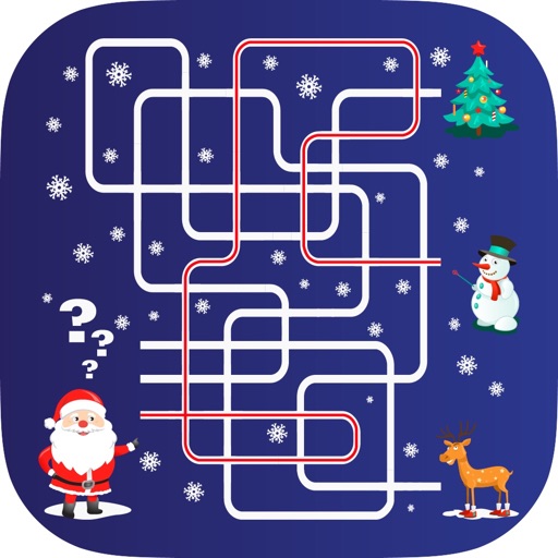 Christmas mazes & puzzle icon