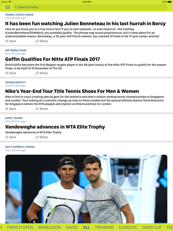 Screenshot #4 pour tennis nows.