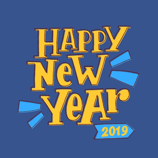 Hello New Year 2019 Stickers icon