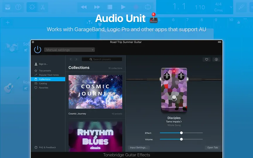Screenshot von Tonebridge Guitar Effects auf dem iPhone 5