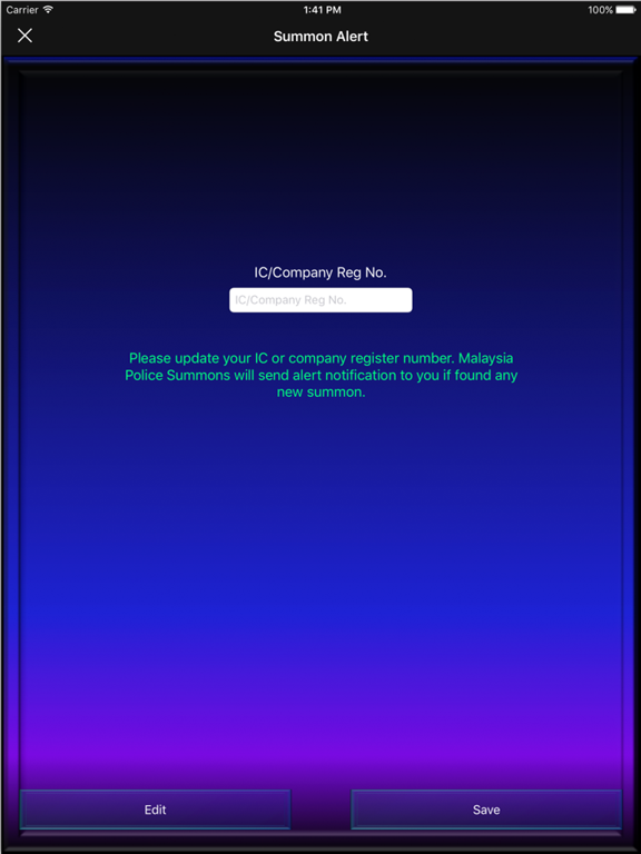 Malaysia Police Summons iPad screenshot 4 - Productivity app