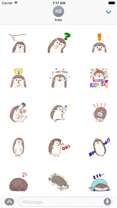 Cute Small Hedgehog Sticker screenshot 2