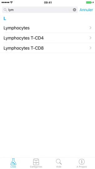 Capture d'écran de Constantes Biologiques sur iPhone 4
