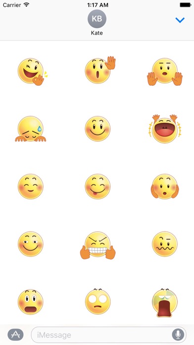 Adorable Face Emoji Sticker screenshot 2