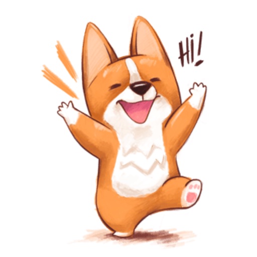 Corgi Supper Cute Stickers icon