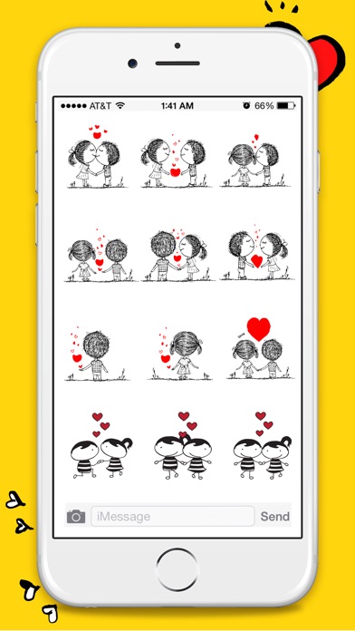 Animated Couple Love Stickers screenshot 2