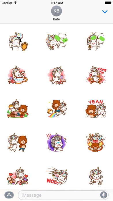 Small Rainbow Unicorn Sticker screenshot 2