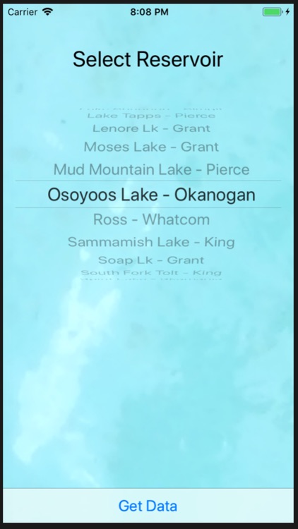 Reservoirs of Washington