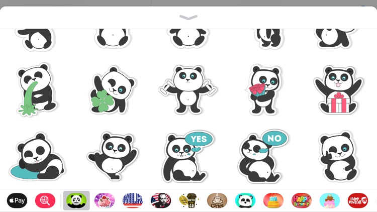 Pandamoji iMessage Sticker App screenshot-4