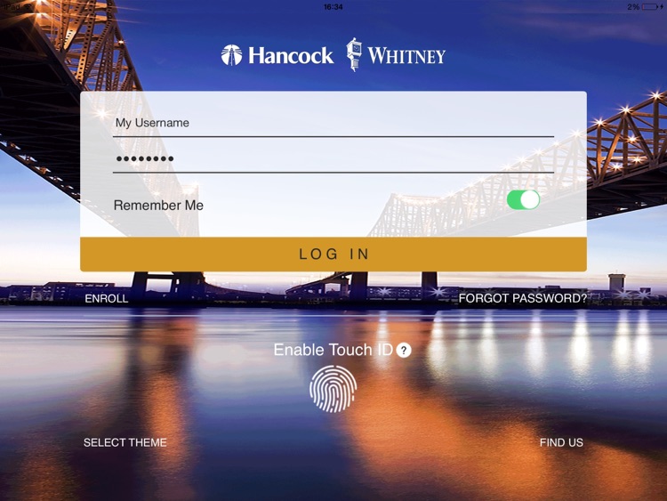 Hancock Whitney Tablet