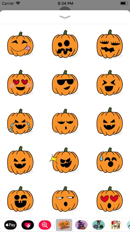 Pumpkin Halloween Stickers Set