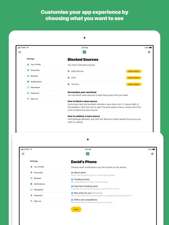 Celtic news now iPad screenshot 4 - Sports app